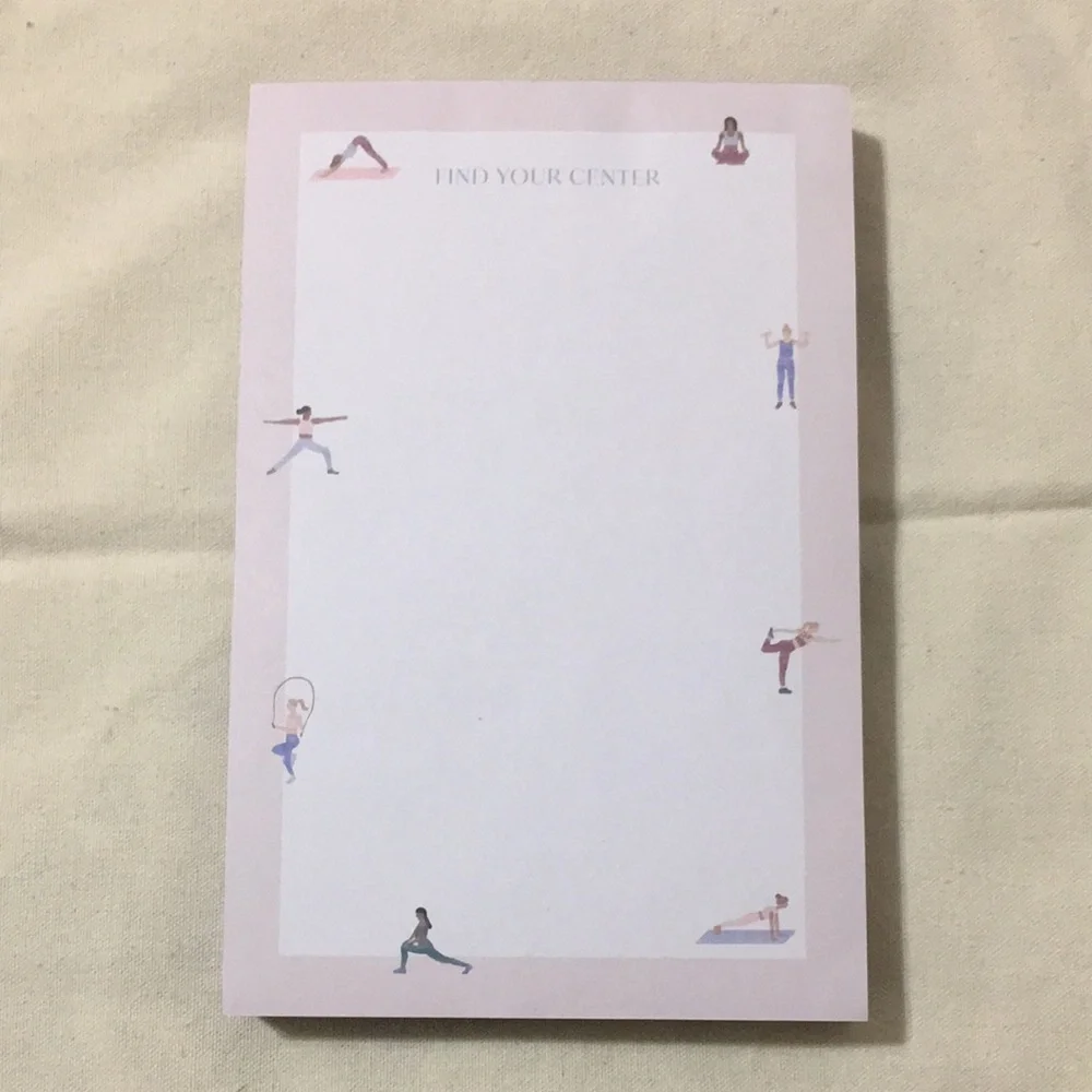 Yoga-Themed Notepad
